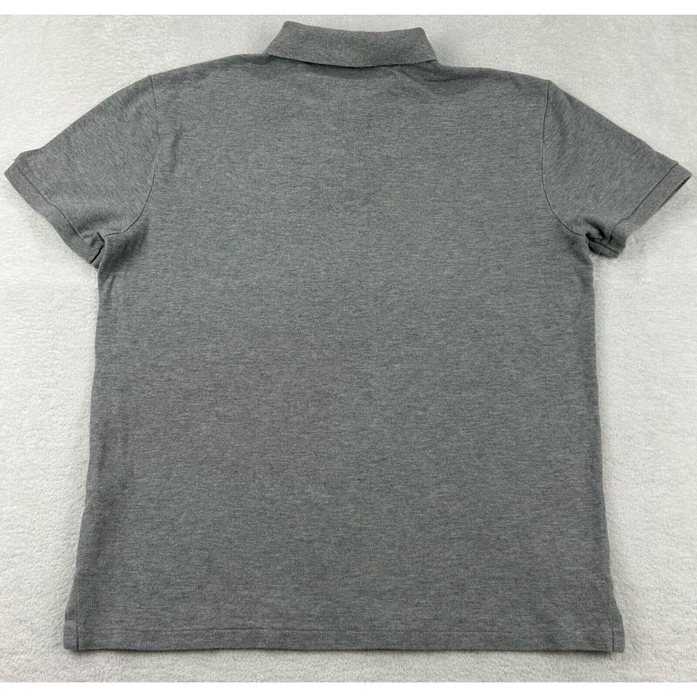 Polo Ralph Lauren Custom Slim Fit Men L Gray Embordered Big Pony Red White Blue - Picture 6 of 9